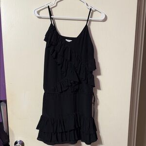 Banana Republic Black Ruffled Dress